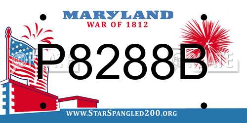 P8288B Maryland License Plate