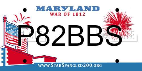 P82BBS Maryland License Plate