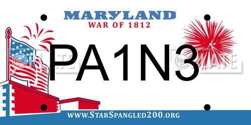 PA1N3 Maryland License Plate