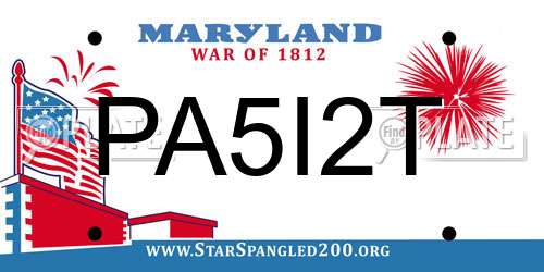 PA5I2T Maryland License Plate