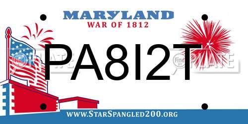 PA8I2T Maryland License Plate