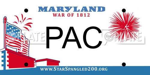 PAC Maryland License Plate