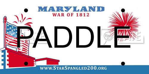 PADDLE Maryland License Plate