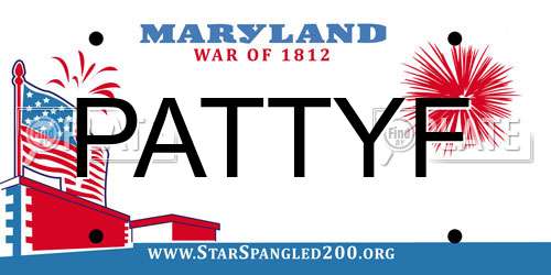 PATTYF Maryland License Plate
