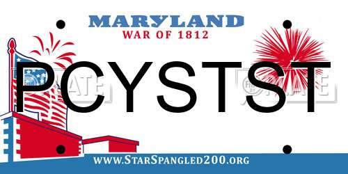 PCYSTST Maryland License Plate