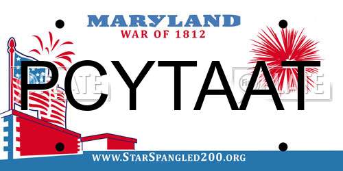 PCYTAAT Maryland License Plate