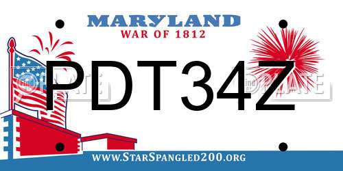 PDT34Z Maryland License Plate