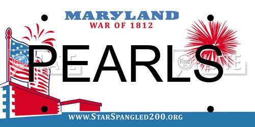 PEARLS Maryland License Plate