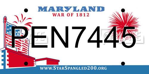 PEN7445 Maryland License Plate