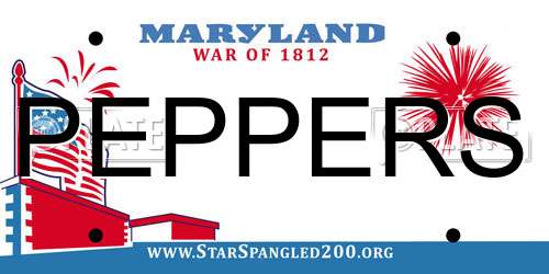 PEPPERS Maryland License Plate