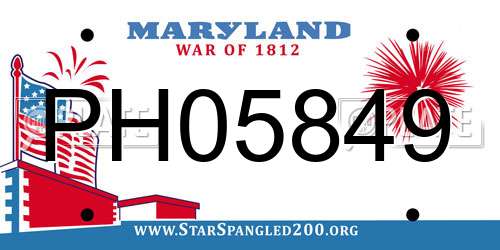 PH05849 Maryland License Plate
