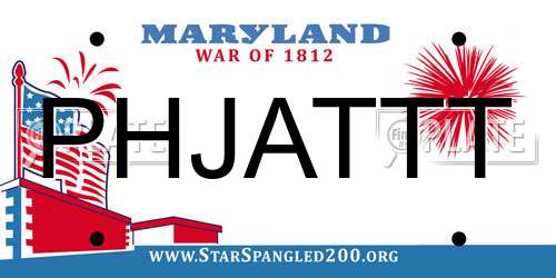 PHJATTT Maryland License Plate