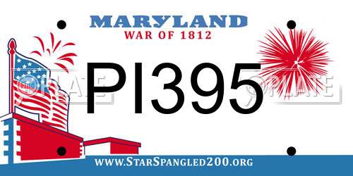 PI395 Maryland License Plate
