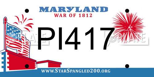 PI417 Maryland License Plate