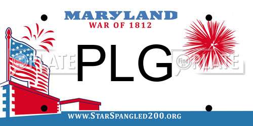 PLG Maryland License Plate