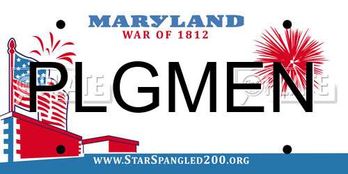 PLGMEN Maryland License Plate