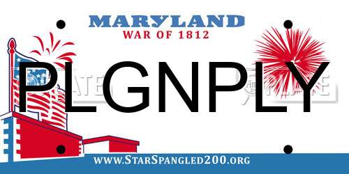 PLGNPLY Maryland License Plate