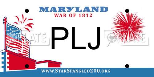 PLJ Maryland License Plate
