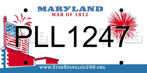 PLL1247 Maryland License Plate