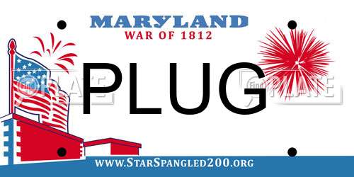 PLUG Maryland License Plate