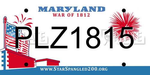 PLZ1815 Maryland License Plate