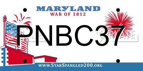 PNBC37 Maryland License Plate