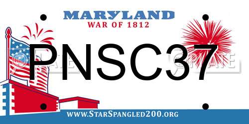 PNSC37 Maryland License Plate