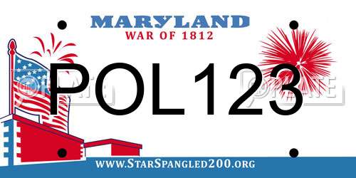 POL123 Maryland License Plate