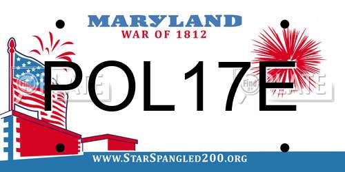 POL17E Maryland License Plate