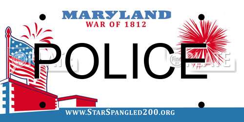 POLICE Maryland License Plate
