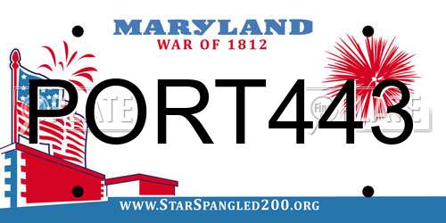 PORT443 Maryland License Plate