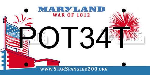 POT34T Maryland License Plate