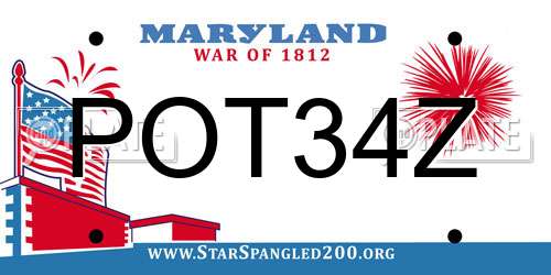 POT34Z Maryland License Plate