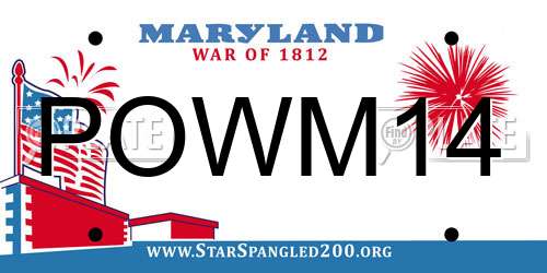 POWM14 Maryland License Plate