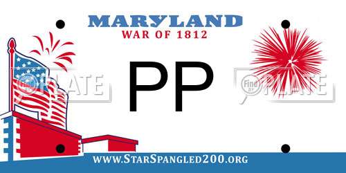 PP Maryland License Plate