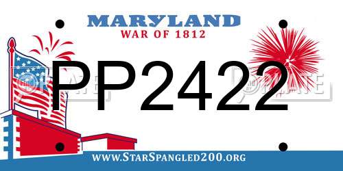 PP2422 Maryland License Plate