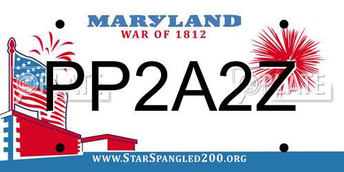 PP2A2Z Maryland License Plate