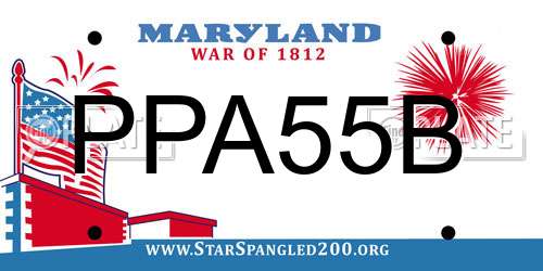 PPA55B Maryland License Plate