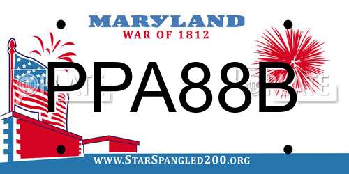 PPA88B Maryland License Plate