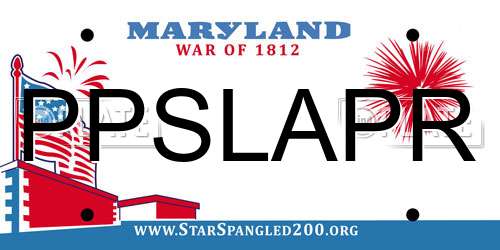 PPSLAPR Maryland License Plate