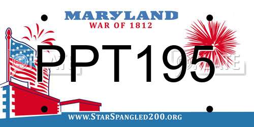 PPT195 Maryland License Plate