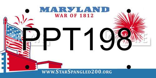 PPT198 Maryland License Plate