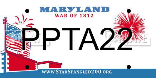 PPTA22 Maryland License Plate