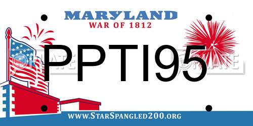 PPTI95 Maryland License Plate