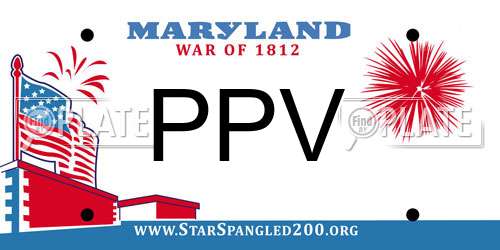 PPV Maryland License Plate