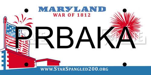 PRBAKA Maryland License Plate
