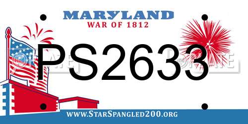 PS2633 Maryland License Plate