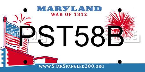 PST58B Maryland License Plate