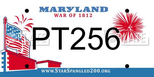 PT256 Maryland License Plate