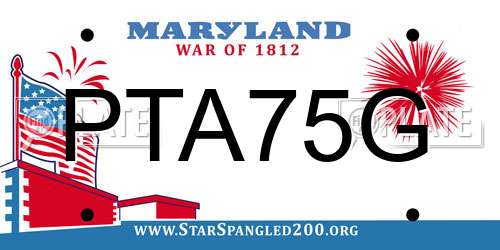 PTA75G Maryland License Plate